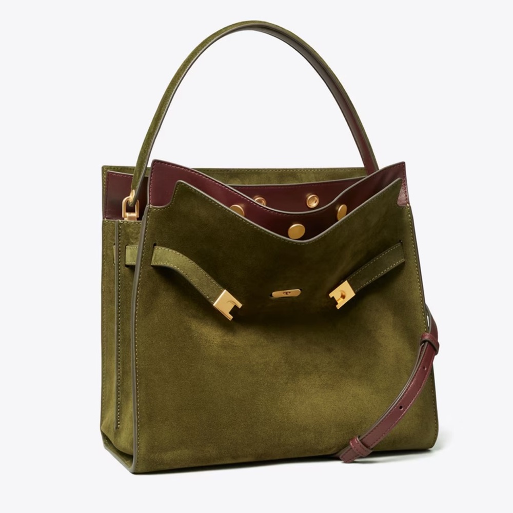 Tory Burch Lee Radziwill Double Bag | MSRP $998 | Color: Leccio